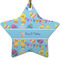 Happy Easter Ceramic Flat Ornament - Star (Front)