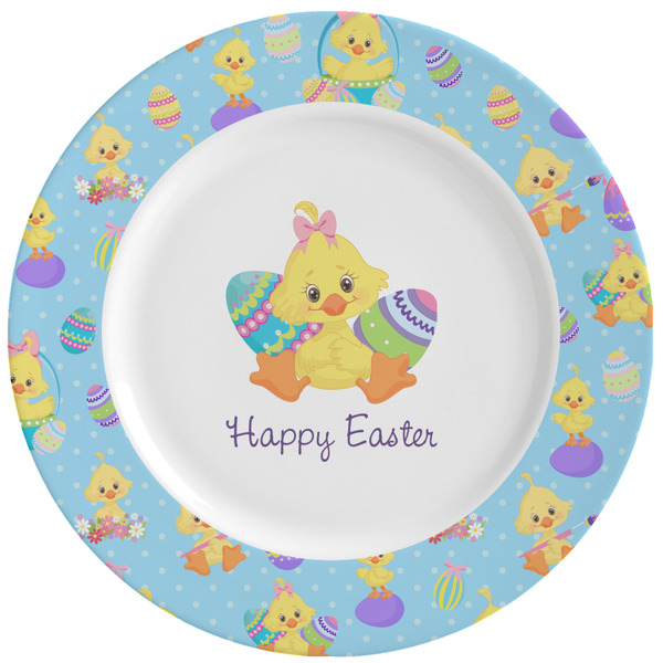 Custom Happy Easter Ceramic Dinner Plates (Set of 4) (Personalized)