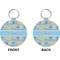 Happy Easter Circle Keychain (Front + Back)