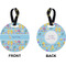 Happy Easter Circle Luggage Tag (Front + Back)