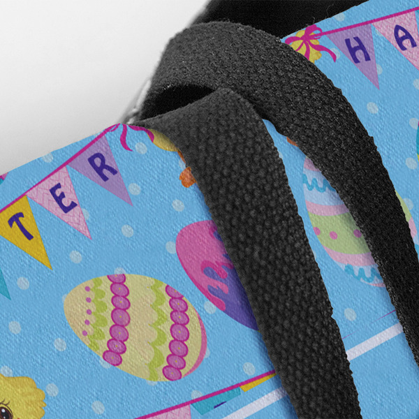 Happy Easter Closeup of Tote w/Black Handles