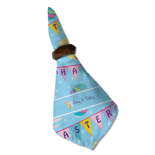 Happy Easter Cloth Napkins - Personalized Dinner (Folded in Ring) (MAIN)