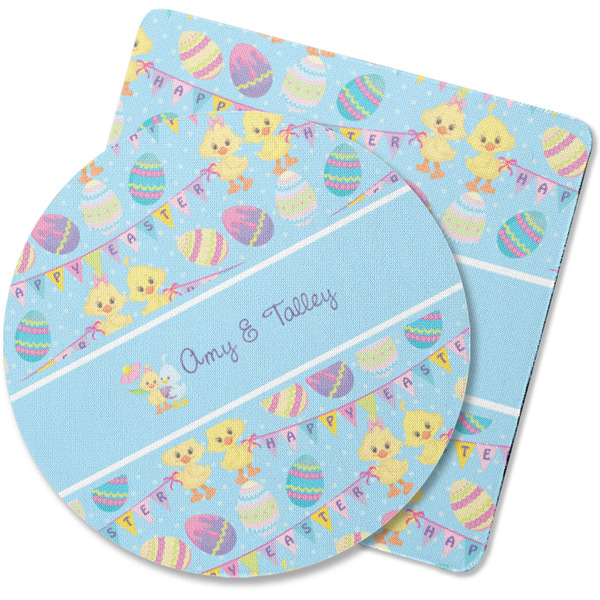 Custom Happy Easter Rubber Backed Coaster (Personalized)