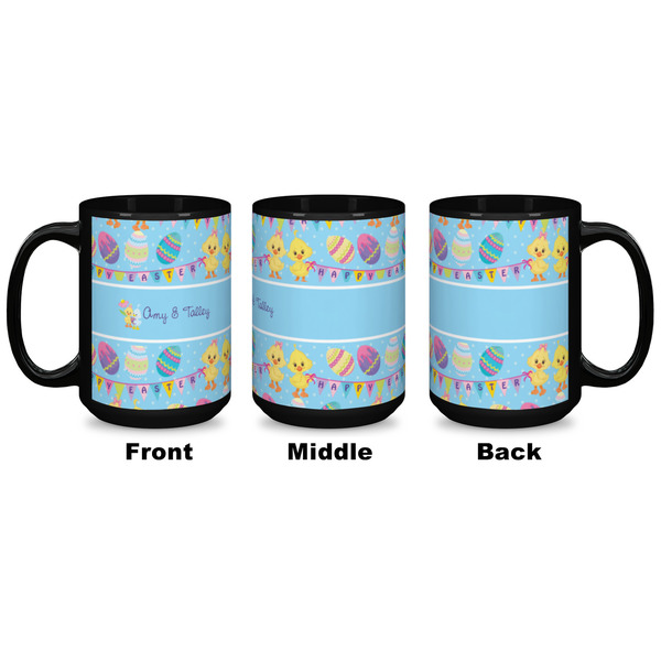 Happy Easter Coffee Mug - 15 oz - Black APPROVAL