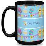 Happy Easter 15 Oz Coffee Mug - Black (Personalized)