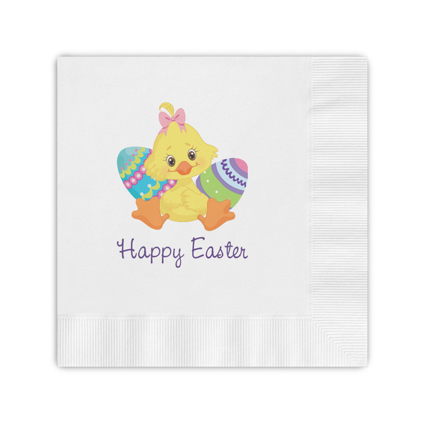 Custom Happy Easter Coined Cocktail Napkins (Personalized)
