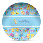 Happy Easter Microwave Safe Plastic Plate - Composite Polymer (Personalized)