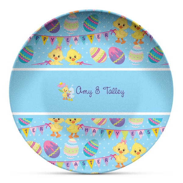 Custom Happy Easter Microwave Safe Plastic Plate - Composite Polymer (Personalized)