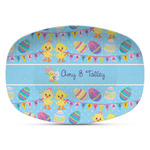 Happy Easter Plastic Platter - Microwave & Oven Safe Composite Polymer (Personalized)