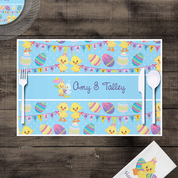 Happy Easter Disposable Paper Placemat - In Context