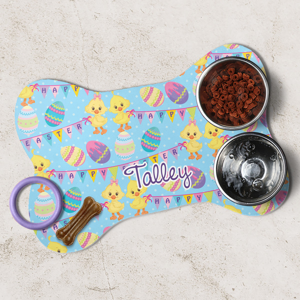Happy Easter Dog Bone Shaped Mat Lifestyle