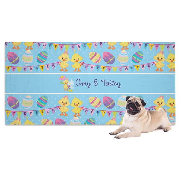 Custom Happy Easter Dog Towel (Personalized)