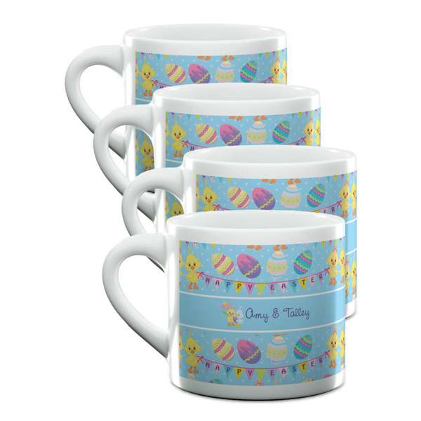 Custom Happy Easter Double Shot Espresso Cups - Set of 4 (Personalized)