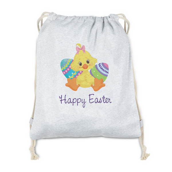 Custom Happy Easter Drawstring Backpack - Sweatshirt Fleece - Double Sided (Personalized)