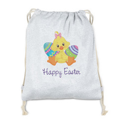 Happy Easter Drawstring Backpack - Sweatshirt Fleece - Single Sided (Personalized)