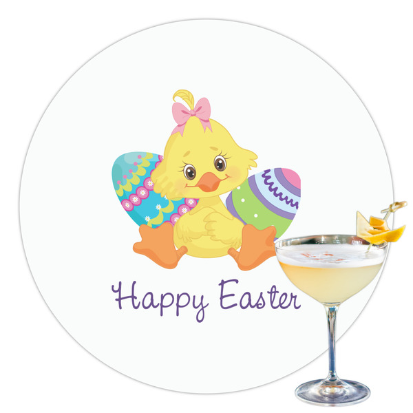Custom Happy Easter Printed Drink Topper - 3.5" (Personalized)