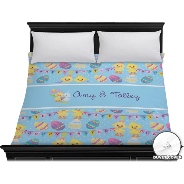 Custom Happy Easter Duvet Cover - King (Personalized)