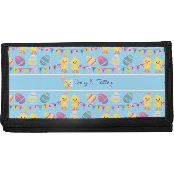 Custom Happy Easter Canvas Checkbook Cover (Personalized)