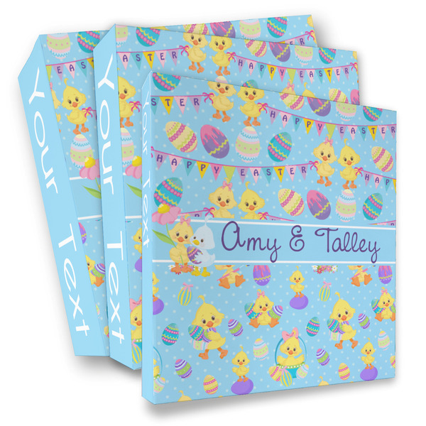 Custom Happy Easter 3 Ring Binder - Full Wrap (Personalized)