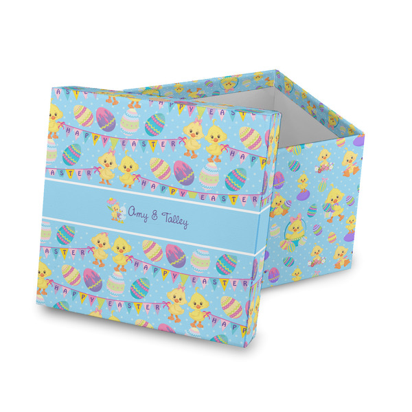 Custom Happy Easter Gift Box with Lid - Canvas Wrapped (Personalized)