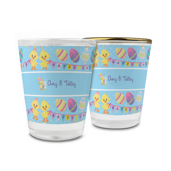 Custom Happy Easter Glass Shot Glass - 1.5 oz (Personalized)