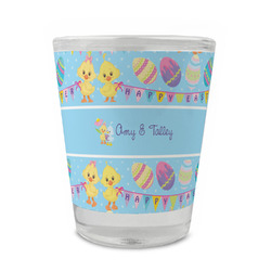 Happy Easter Glass Shot Glass - 1.5 oz - Set of 4 (Personalized)