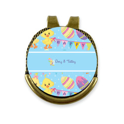 Happy Easter Golf Ball Marker - Hat Clip - Gold