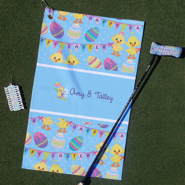 Custom Happy Easter Golf Towel Gift Set (Personalized)