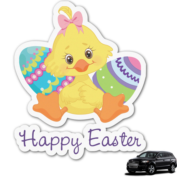 Custom Happy Easter Graphic Car Decal (Personalized)