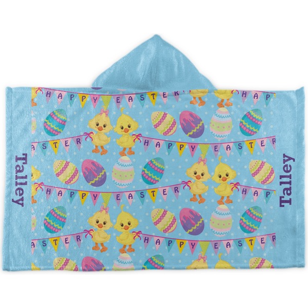 Custom Happy Easter Kids Hooded Towel (Personalized)