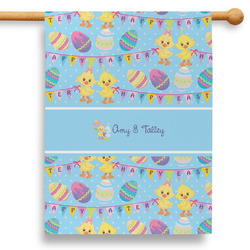 Happy Easter 28" House Flag - Double Sided (Personalized)