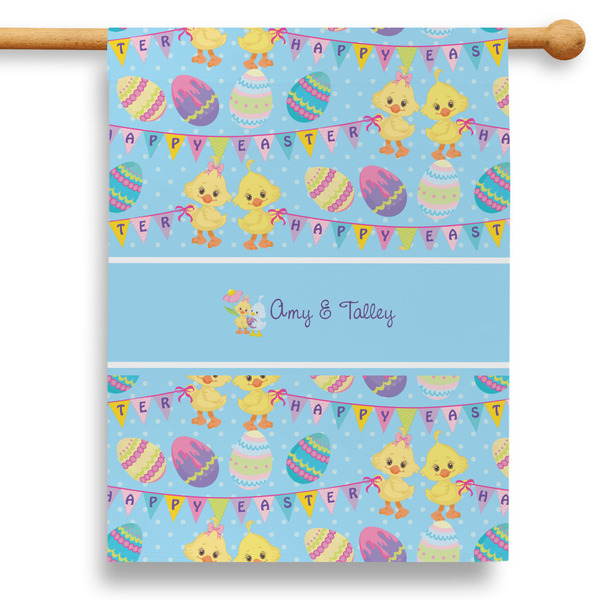 Custom Happy Easter 28" House Flag (Personalized)