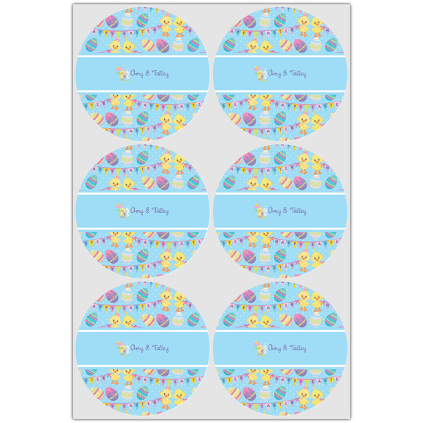 Happy Easter Icing Circle - Large - Set of 6