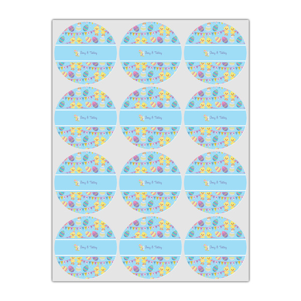 Happy Easter Icing Circle - Small - Set of 12