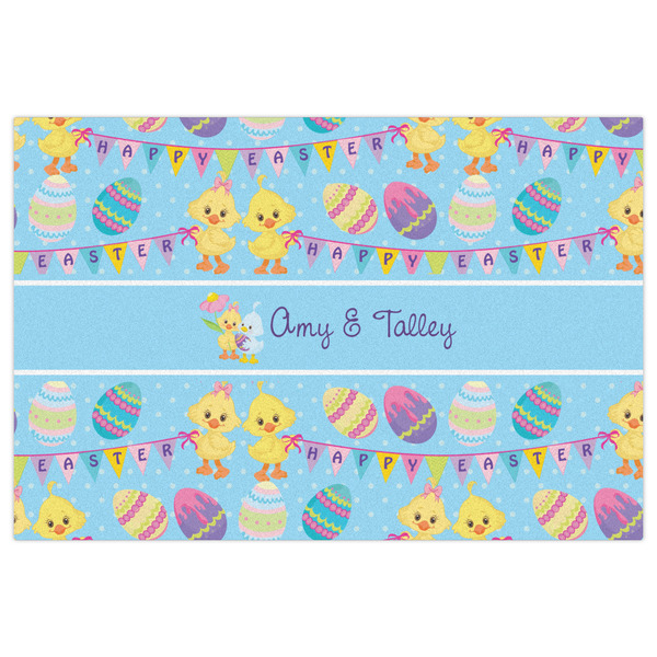 Happy Easter Indoor / Outdoor Rug - 4'x6' - Front Flat
