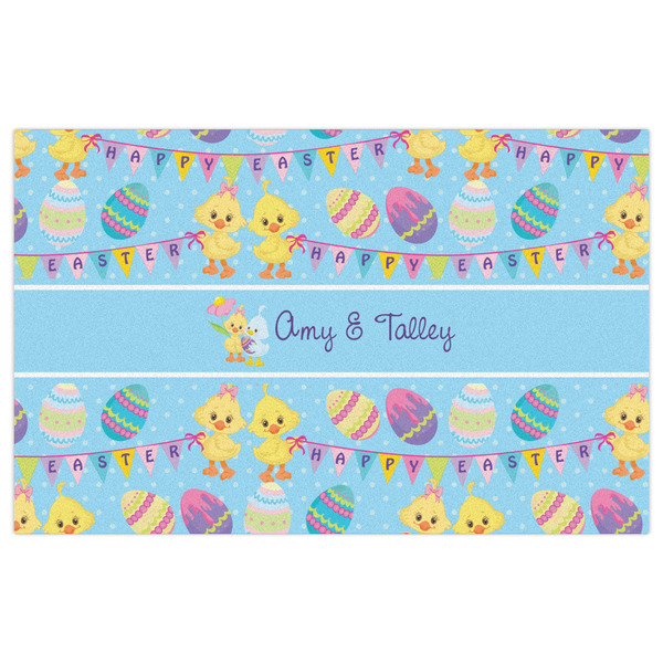 Happy Easter Indoor / Outdoor Rug - 5'x8' - Front Flat