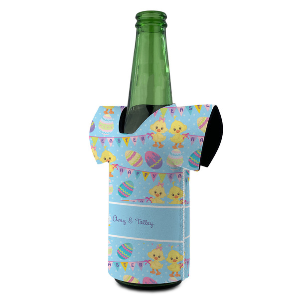 Happy Easter Jersey Bottle Cooler - ANGLE (on bottle)