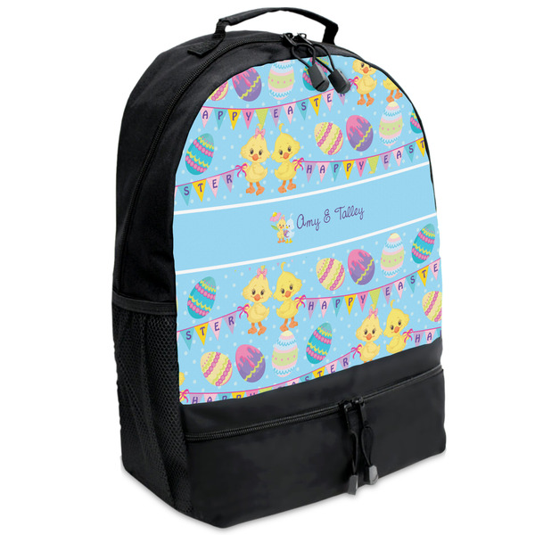 Custom Happy Easter Backpacks - Black (Personalized)