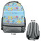 Happy Easter Large Backpack - Gray - Front & Back View