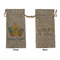 Happy Easter Large Burlap Gift Bags - Front & Back