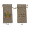 Happy Easter Large Burlap Gift Bag - Front & Back (Personalized)