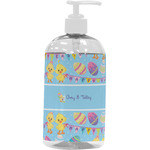 Happy Easter Plastic Soap / Lotion Dispenser (16 oz - Large - White) (Personalized)