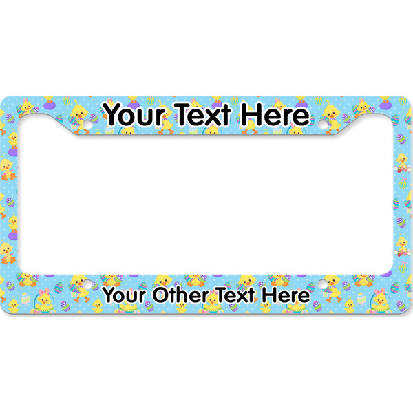 Custom Happy Easter License Plate Frame - Style B (Personalized)