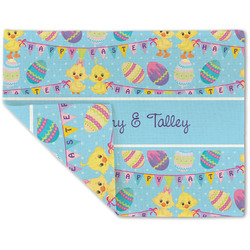 Happy Easter Double-Sided Linen Placemat - Single w/ Multiple Names