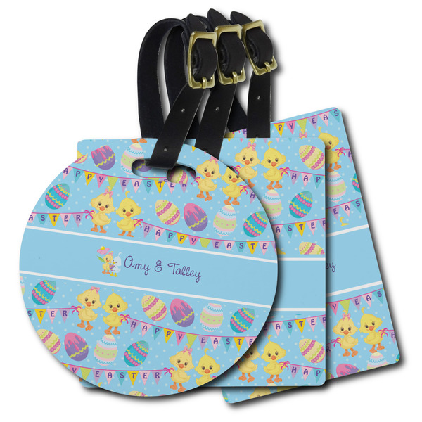 Custom Happy Easter Plastic Luggage Tag (Personalized)