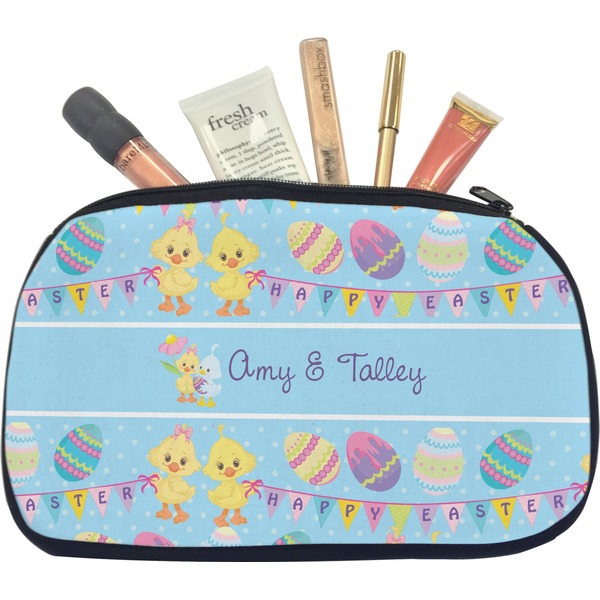 Custom Happy Easter Makeup / Cosmetic Bag - Medium (Personalized)