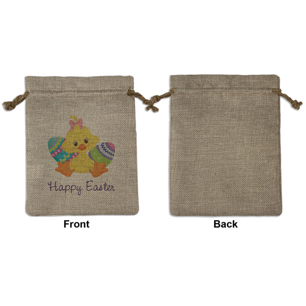 Happy Easter Medium Burlap Gift Bag - Front Approval