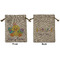 Happy Easter Medium Burlap Gift Bag - Front & Back (Personalized)