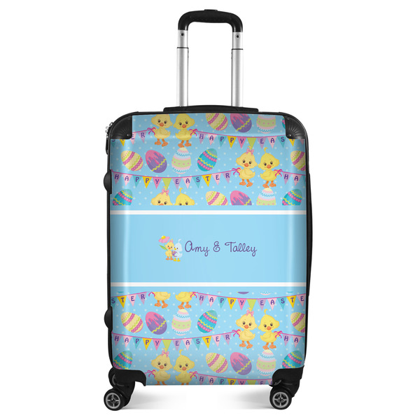 Custom Happy Easter Suitcase - 24" Medium - Checked (Personalized)