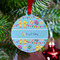 Happy Easter Metal Ball Ornament - Lifestyle